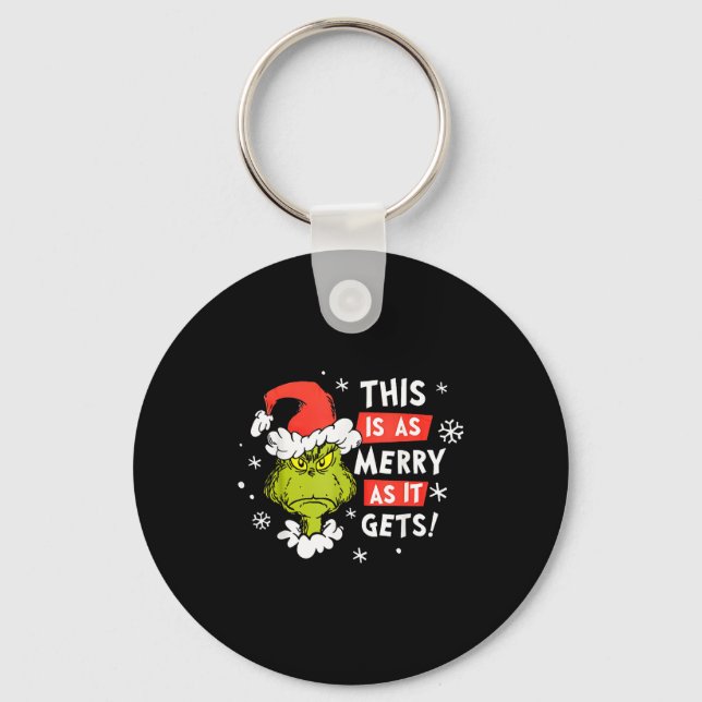Funny This Is As Merry As It Gets Christmas, Sarca Key Ring (Front)