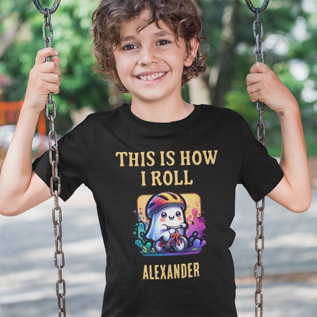 Funny This is how I roll personalised cycling boy T-Shirt (Creator Uploaded)