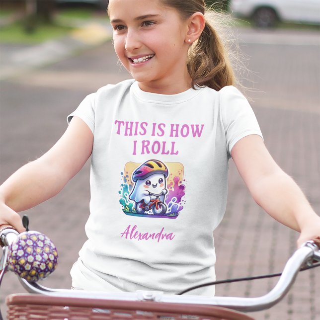 Funny This is how I roll personalised cycling girl Tri-Blend Shirt (Creator Uploaded)