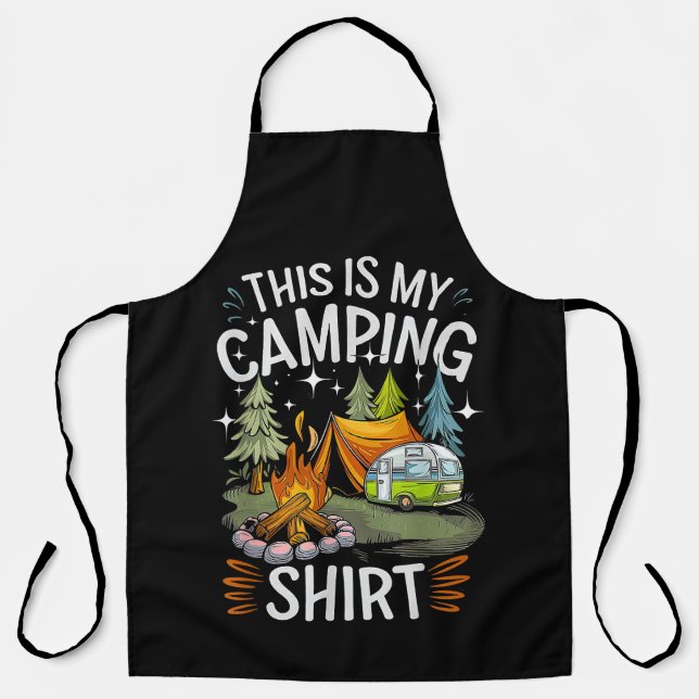 Funny This Is My Camping For Camper Apron (Front)