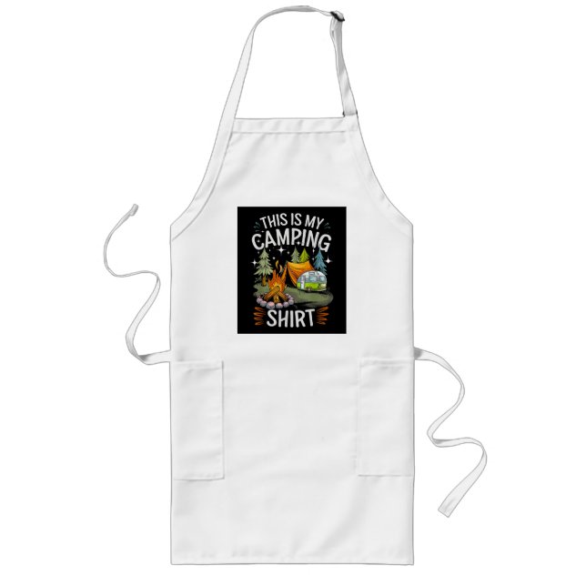 Funny This Is My Camping For Camper Long Apron (Front)