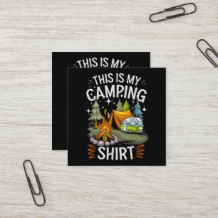 Funny This Is My Camping For Camper Square Business Card