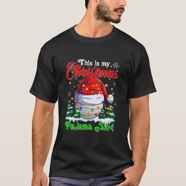 Funny This Is My Christmas Golf Pajama Shirt Xmas (Front)