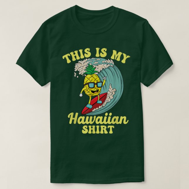 Funny This Is My Hawaiian Tiki Design Summer  T-Shirt (Design Front)