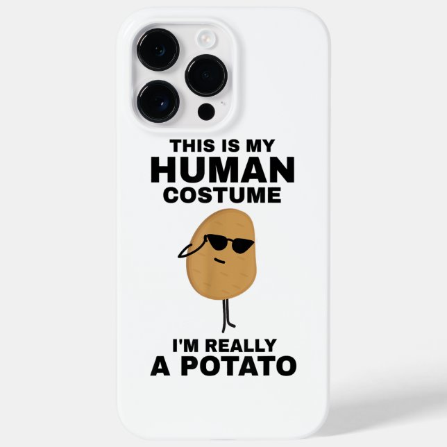 Funny This is My Human Costume I'm Really a Potato Case-Mate iPhone Case (Back)
