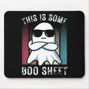 Funny This Is Some Boo Sheet Ghost Halloween Retro Mouse Pad