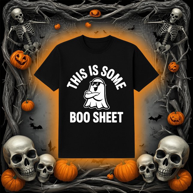 Funny "This Is Some Boo Sheet" Pun Cool Ghost T-Shirt (Creator Uploaded)