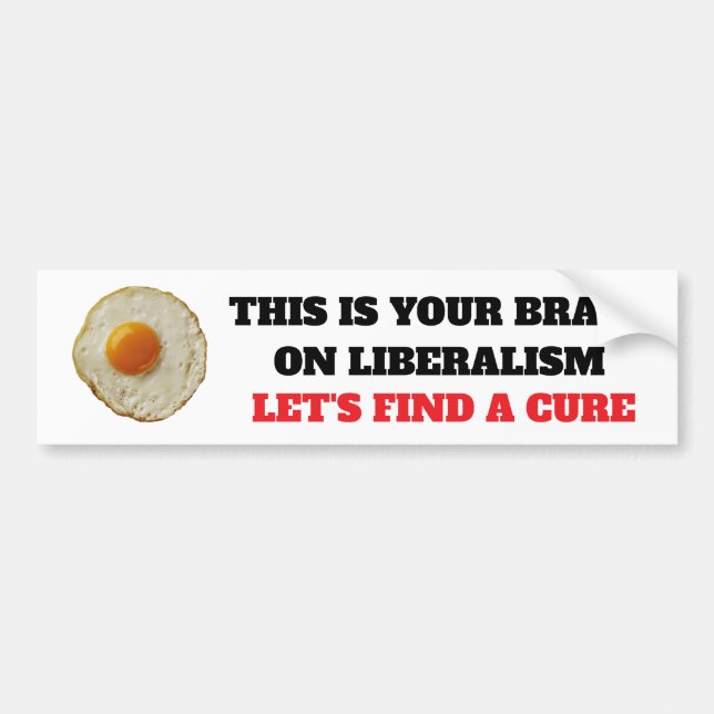 Funny This Is Your Brain Bumper Sticker (Front)