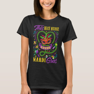 Funny This Nicu Nurse Loves Mardi Gras Crawfish Ca T-Shirt