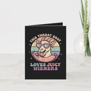 Funny This Throat Goat Loves Juicy Wieners Holiday Card