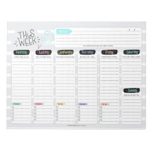 Funny This Week” Weekly Planner with Witty Sayings Notepad