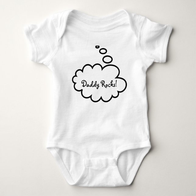 Funny Thought Bubbles Baby Bodysuit (Front)