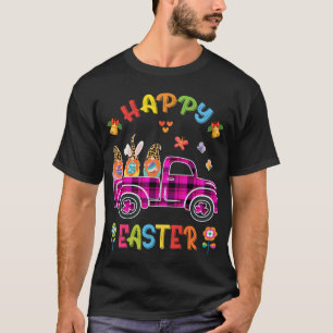 Funny Three Gnomes Holding Egg Happy Easter day tr T-Shirt
