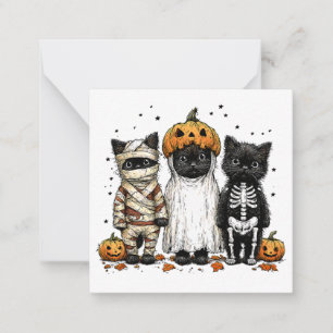 Funny Three Halloween Cats Card