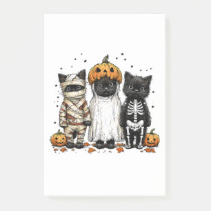 Funny Three Halloween Cats Post-it Notes