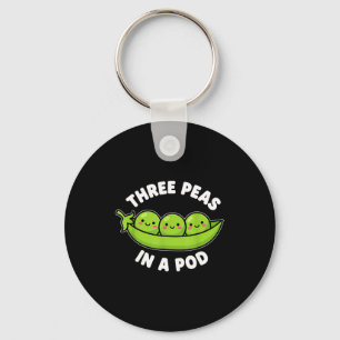 Funny Three Peas In A D Cute Kawaii  Key Ring