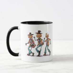 Funny Three Skeleton Halloween Mug