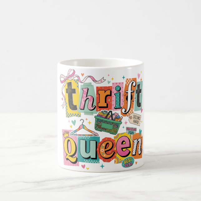 Funny Thrift Queen Coffee Mug (Center)