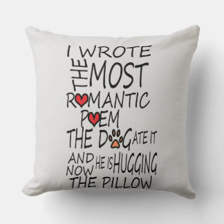 Funny throw pillow for dog lovers