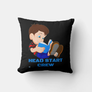 funny throw pillow "HEAD START CREW"