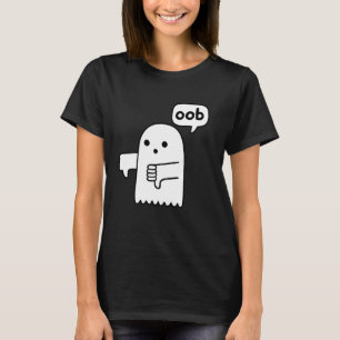 Funny Thumbs Down Ghost Screaming oob Disapproval T-Shirt
