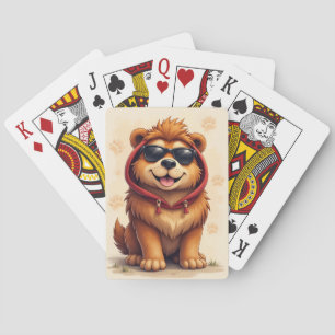 Funny Tibetan Mastiff Kawaii Dog Playing Cards