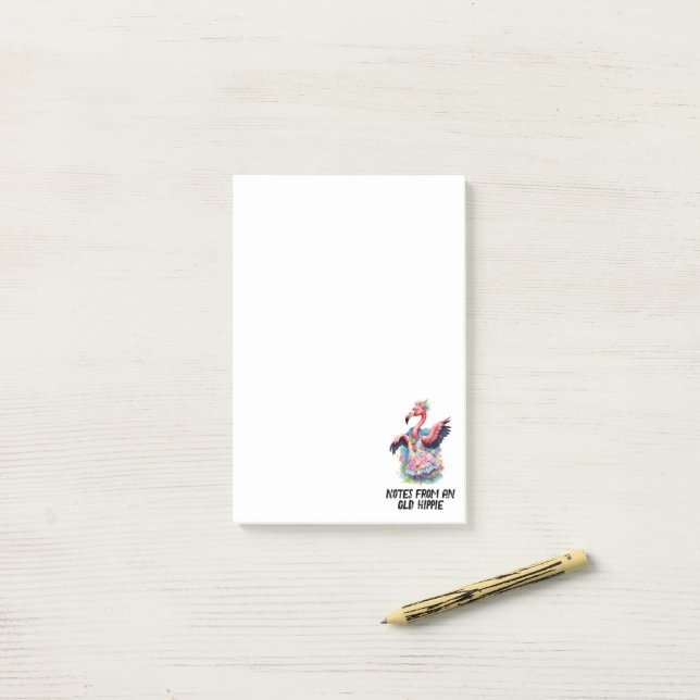 Funny Tie Dye Flamingo Hippie Post-it Notes (On Desk)