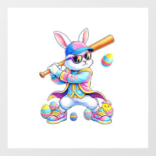 Funny Tie Dye Rabbit Baseball Easter Bunny Men Boy