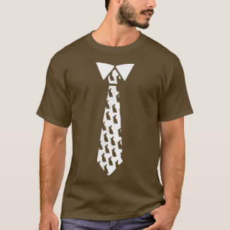 Funny Tie With Rabbits Silhouette Bunny Lover Anim T-Shirt
