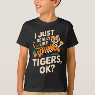 Funny Tiger Art For Men Women Boys Girls Animal Ti T-Shirt