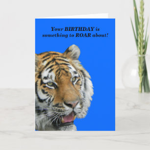 Funny Tiger Birthday Greeting Card
