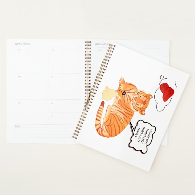 Funny Tiger & Bunny Dilemma – Cute Animal Comic De Planner (Display)