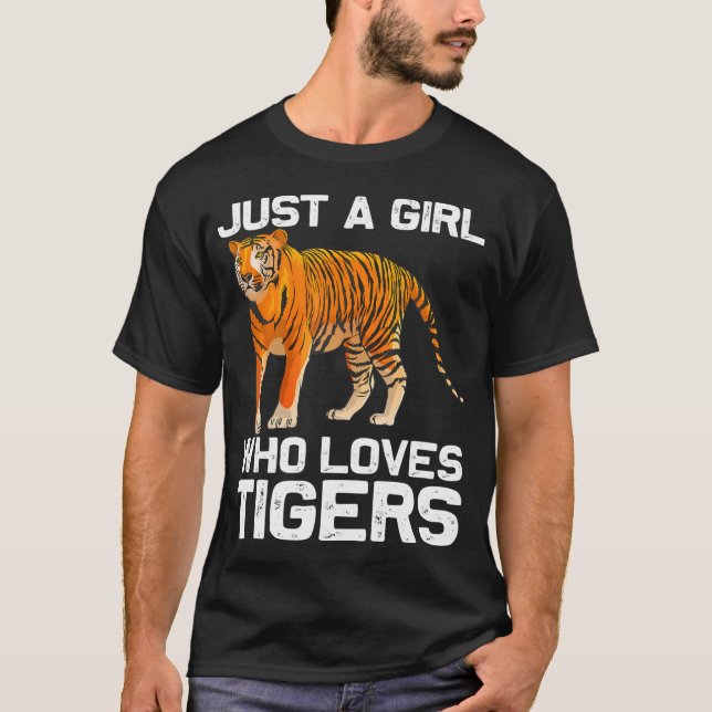 Funny Tiger Girl Design Kids Women Mum Tiger Love  T-Shirt (Front)