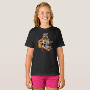 Funny Tiger Rock Star Kids' T-Shirt