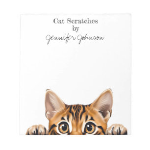 Funny Tiger Tabby Cat Notepad