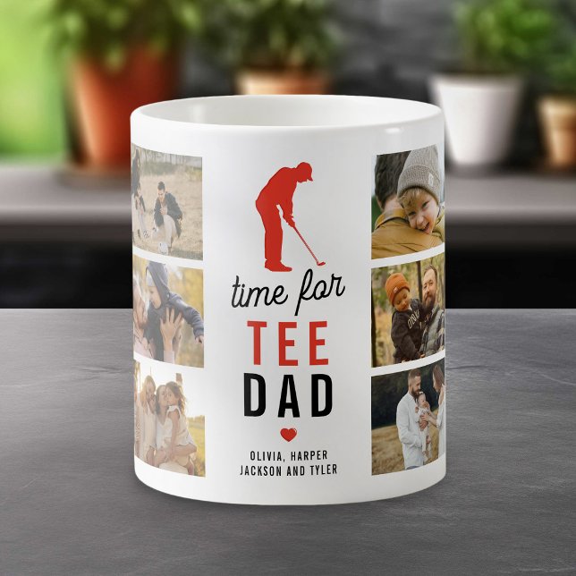 Funny Time For Tee Photo Collage Golfer Coffee Mug (Creator Uploaded)