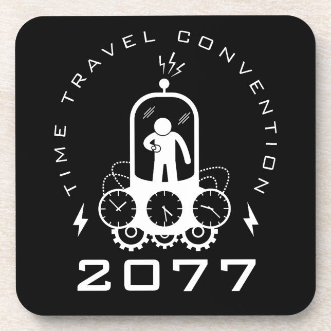 Funny Time Travel Science Fiction Coaster (Front)
