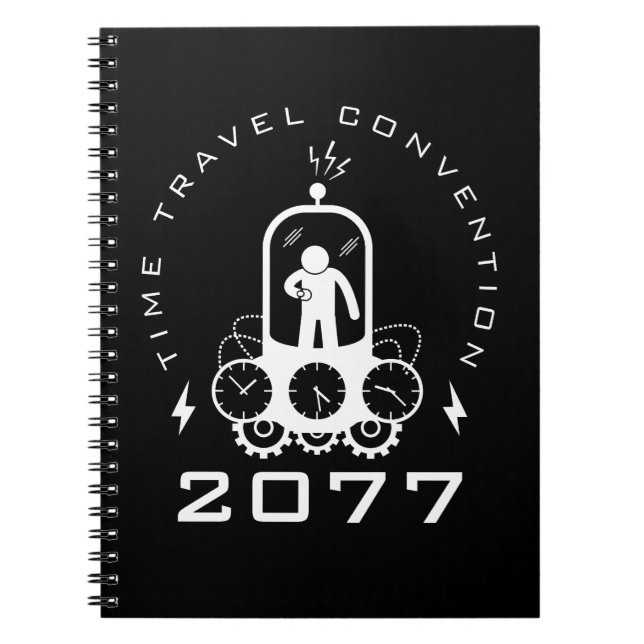 Funny Time Travel Science Fiction Notebook (Front)