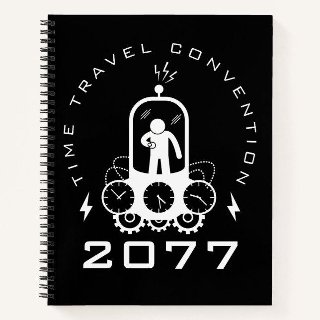 Funny Time Travel Science Fiction Notebook (Front)
