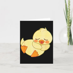 Funny Tired As Duck I Love Cute Ducklings Quote Gi Card