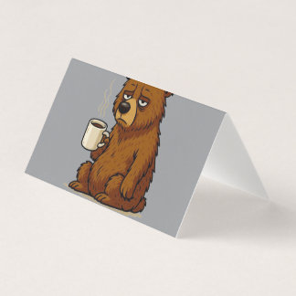 Funny Tired Bear I Need Coffee And Silence Design