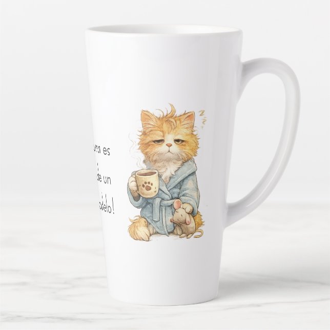 Funny Tired Orange Cat Coffee Mug Custom Name Quot (Right)