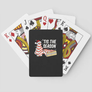 Funny Tis The Season Design Christmas Tree Debbie Playing Cards
