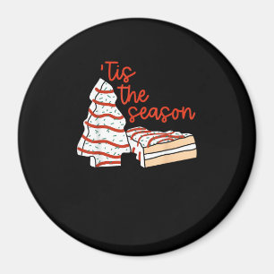 Funny Tis The Season Design Christmas Tree Magnet