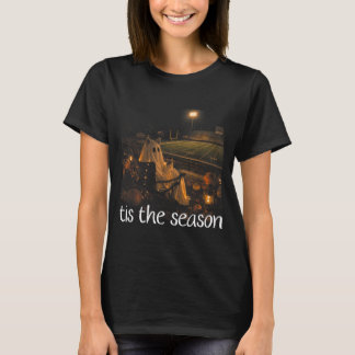 Funny Tis The Season Ghost Football Game Fall T-Shirt