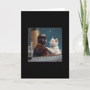 Funny Titanic Movie Cat Meme Rms Cruise Ship Men W Card
