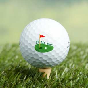 Funny Titleist Golf Balls - 'I'd Tap This' Pun