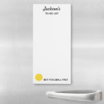 Funny To Do list But Pickleball First Custom Magnetic Notepad<br><div class="desc">A funny to do list featuring a pickleball and 3 lines of your custom text.  A perfect gift for anyone who loves pickleball.</div>