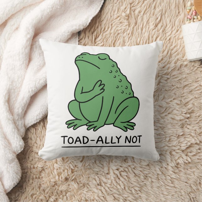 Funny Toad-Ally Not Frog Cushion (Blanket)