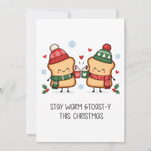 Funny Toast Christmas Card - Christmas Pun Card